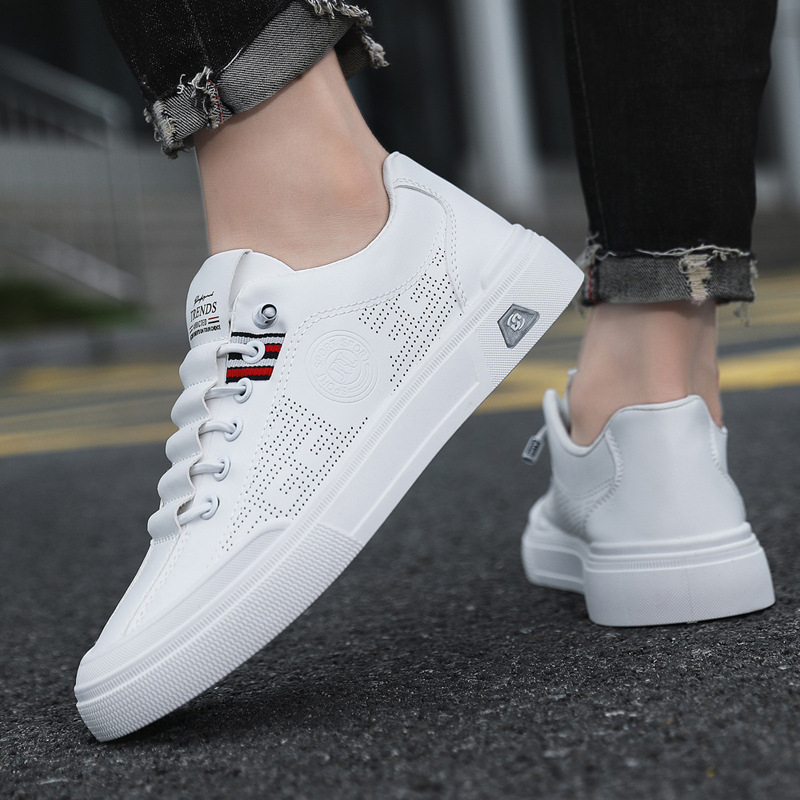 Muške slip-on casual tenisice, prozračni gornji dio od umjetne kože, gumeni potplat, niski vrh, unutarnja uložak za povećanje visine