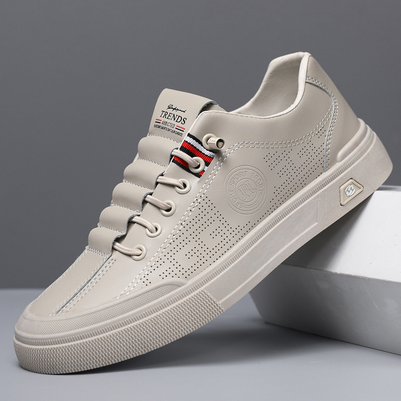 Muške slip-on casual tenisice, prozračni gornji dio od umjetne kože, gumeni potplat, niski vrh, unutarnja uložak za povećanje visine