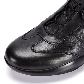 Muške kožne cipele od prvog sloja kože, okrugli vrh, debeli đon s zračnom jastučićem, slip-on s elastikom