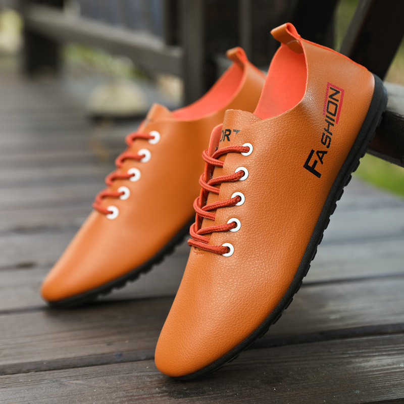 Bean Shoes pentru bărbați - Slip-on, upper PU respirant, talpă din cauciuc, toc mic 1–3 cm, talpă cu tehnologie de injecție