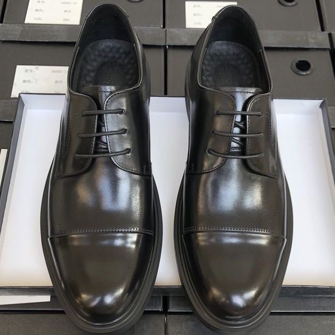 Pantofi din piele pentru bărbați, de înaltă calitate, cu trei articulații, pentru business/formal, din piele de vită, căptuți cu blană de iepure, închidere cu șiret