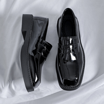 Muške slip-on tenisice za svakodnevnu upotrebu, kvadratni vrh, gornja od mikrovlakana, gumeni đon, protuklizne, niski potplat 1-3 cm