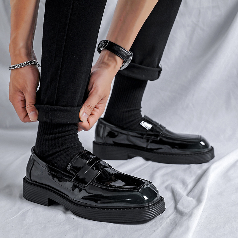 Muške slip-on tenisice za svakodnevnu upotrebu, kvadratni vrh, gornja od mikrovlakana, gumeni đon, protuklizne, niski potplat 1-3 cm