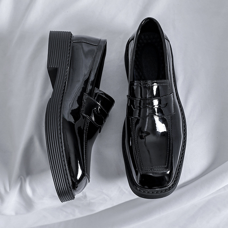 Muške slip-on tenisice za svakodnevnu upotrebu, kvadratni vrh, gornja od mikrovlakana, gumeni đon, protuklizne, niski potplat 1-3 cm