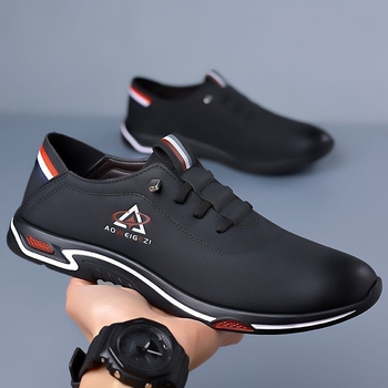 Muške mokasine od PU kože, slip-on, špičast nos, gumeni potplat, ravna peta