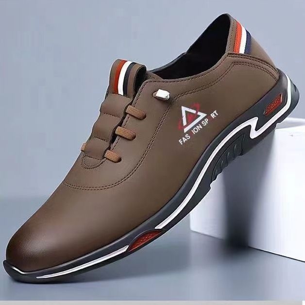 Muške mokasine od PU kože, slip-on, špičast nos, gumeni potplat, ravna peta