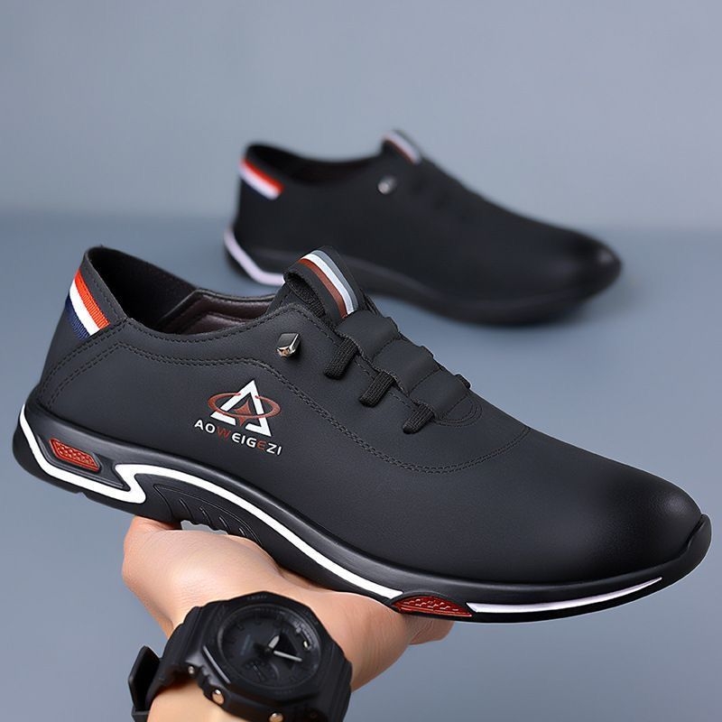 Muške mokasine od PU kože, slip-on, špičast nos, gumeni potplat, ravna peta