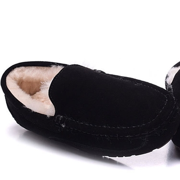 Muške slip-on cipele od kože s vunom, niski profil, gornji dio od goveđe kože, ulošak od vune, potplat od telećeg tetiva, okrugli vrh