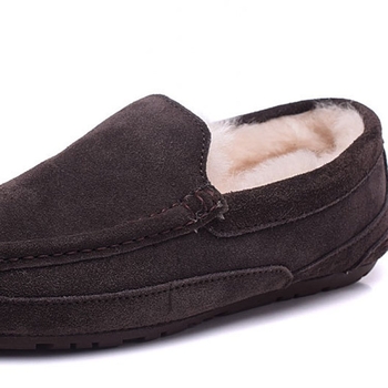 Muške slip-on cipele od kože s vunom, niski profil, gornji dio od goveđe kože, ulošak od vune, potplat od telećeg tetiva, okrugli vrh