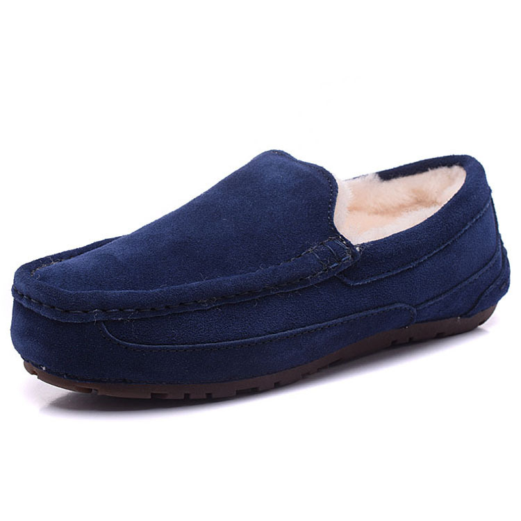 Muške slip-on cipele od kože s vunom, niski profil, gornji dio od goveđe kože, ulošak od vune, potplat od telećeg tetiva, okrugli vrh