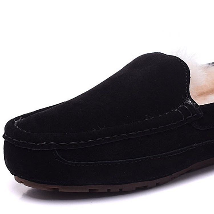 Muške slip-on cipele od kože s vunom, niski profil, gornji dio od goveđe kože, ulošak od vune, potplat od telećeg tetiva, okrugli vrh