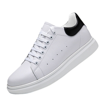 Adidași din piele naturală, talpă PU, toc mic 1–3 cm, șireturi