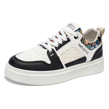 Unisex tenisice za board, debeli potplat, okrugli vrh, PU gornji dio, niski kroj, vezanje