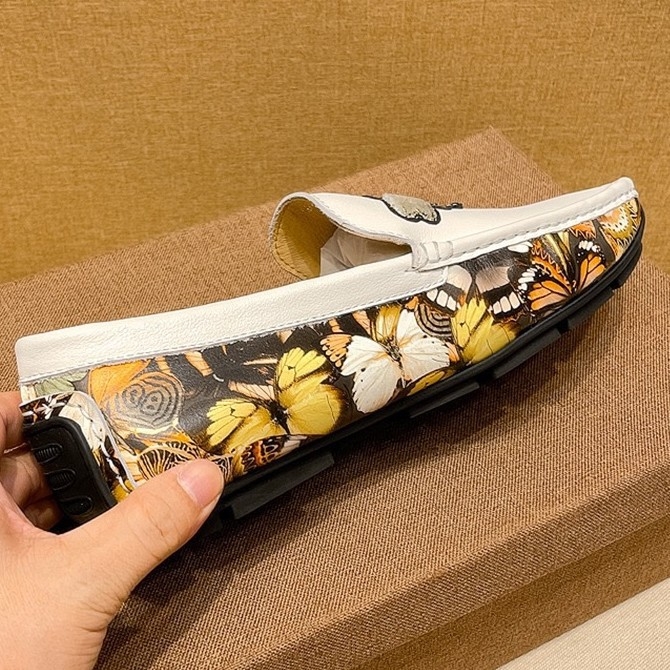 Muške casual mokasine slip-on za vožnju (Gornji dio: koža prvog sloja; Uložak: ovčja koža; Potplat: guma; Uzorak: boja preljev)