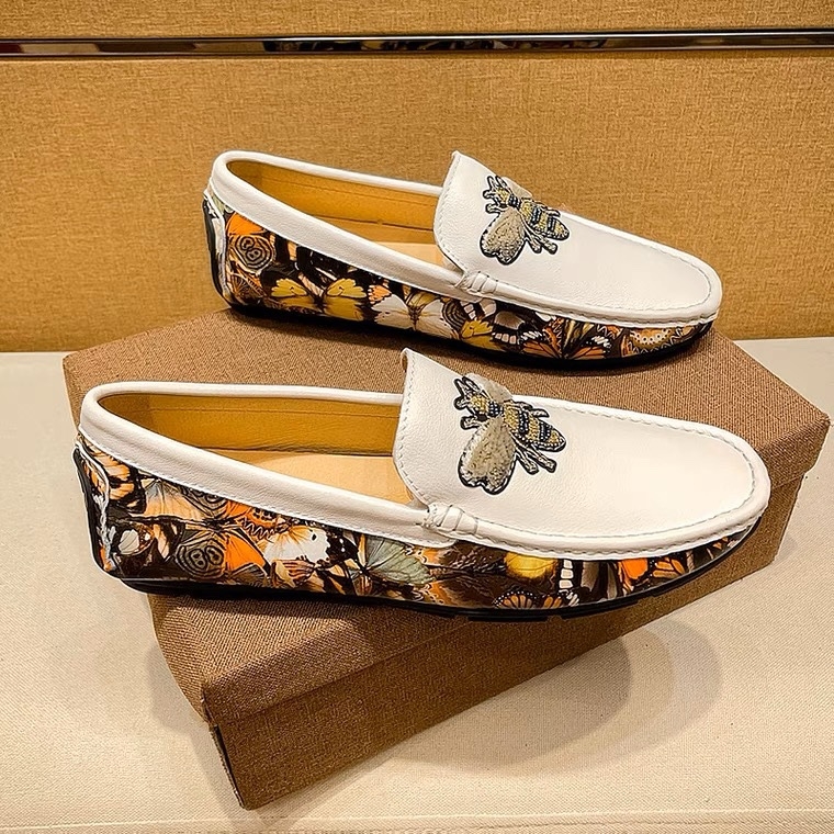 Muške casual mokasine slip-on za vožnju (Gornji dio: koža prvog sloja; Uložak: ovčja koža; Potplat: guma; Uzorak: boja preljev)