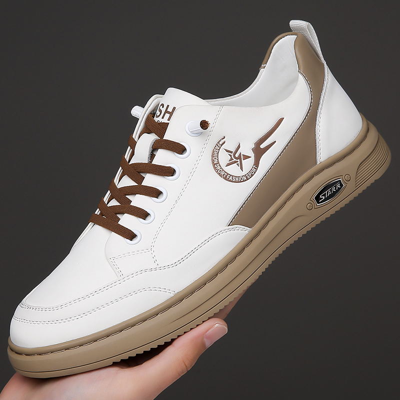 Loaferi pentru bărbați - partea superioară din piele microfibră, talpă din cauciuc, branț EVA, vârf rotund