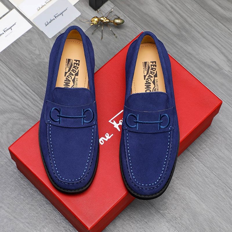 Muške slip-on loafers od telećeg nubuka s gumom na potplatu, vulkanizirani, prozračni i lagani