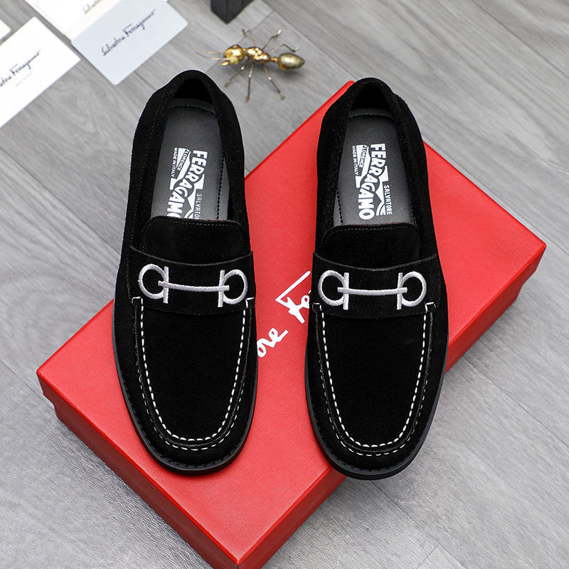 Muške slip-on loafers od telećeg nubuka s gumom na potplatu, vulkanizirani, prozračni i lagani