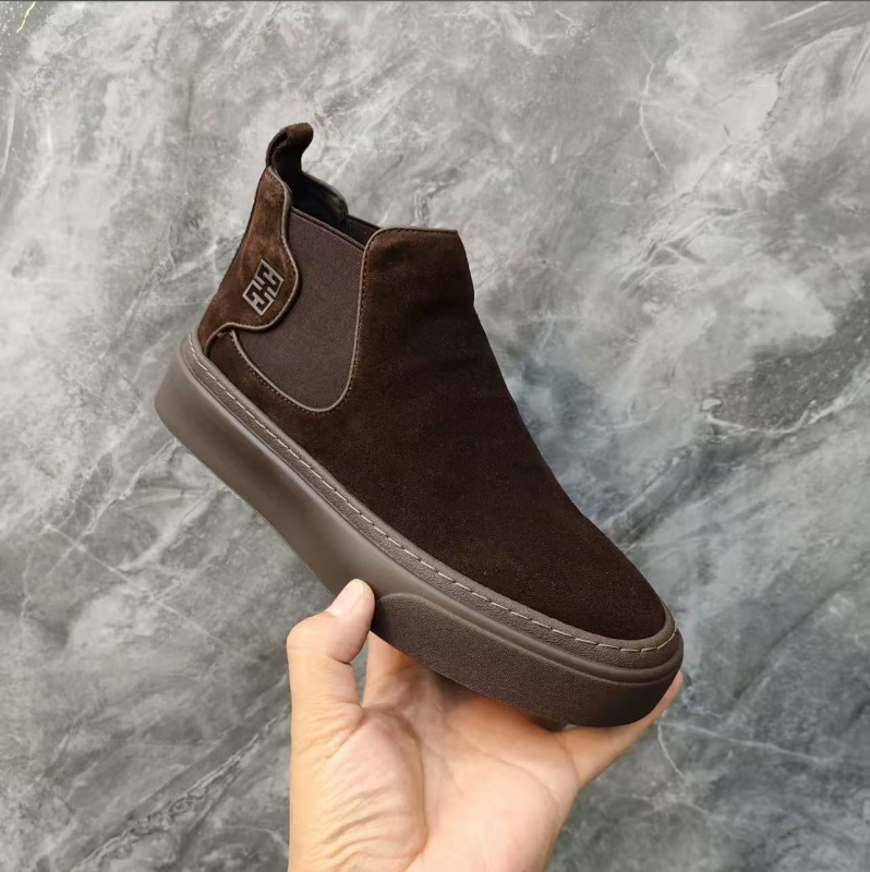 Unisex Casual Kožne Cipele, Gornji dio: Nubuk Koža, Potplat: Guma, Zaobljeni Prst, Visina Pete: 3–5 cm, Uložak: Umjetna Krzna