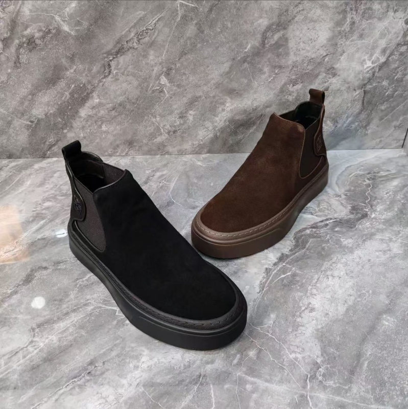 Unisex Casual Kožne Cipele, Gornji dio: Nubuk Koža, Potplat: Guma, Zaobljeni Prst, Visina Pete: 3–5 cm, Uložak: Umjetna Krzna