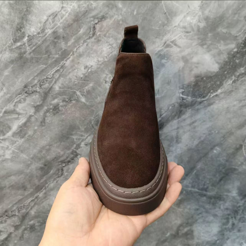 Unisex Casual Kožne Cipele, Gornji dio: Nubuk Koža, Potplat: Guma, Zaobljeni Prst, Visina Pete: 3–5 cm, Uložak: Umjetna Krzna