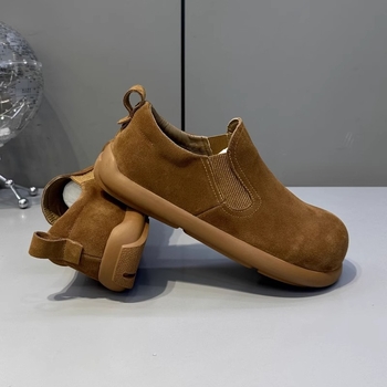 Muške slip-on cipele od PU gornjeg materijala, okrugli nos, gumeni potplat, nizak klin, dizajn za povećanje visine