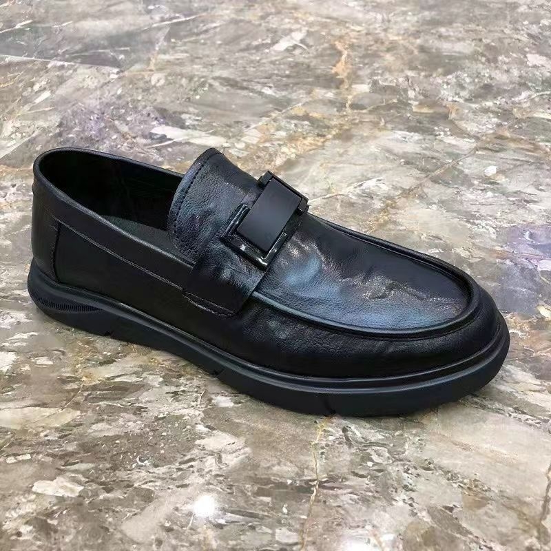 Pantofi de șofer pentru bărbați - respirabili, partea superioară din PU, talpă din cauciuc, vârf rotund, slip-on