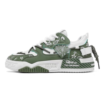 Pantofi sport pentru bărbați: vârf rotund, talpă groasă 3–5 cm, branț EVA, șireturi, stil coreean, design asortat de culori, primăvara 2025