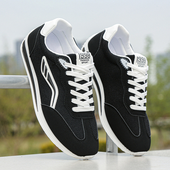 Pantofi sport casual pentru bărbați, din plasă respirabilă, cu șireturi, talpă din cauciuc