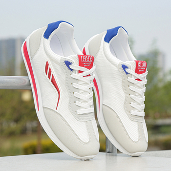 Pantofi sport casual pentru bărbați, din plasă respirabilă, cu șireturi, talpă din cauciuc