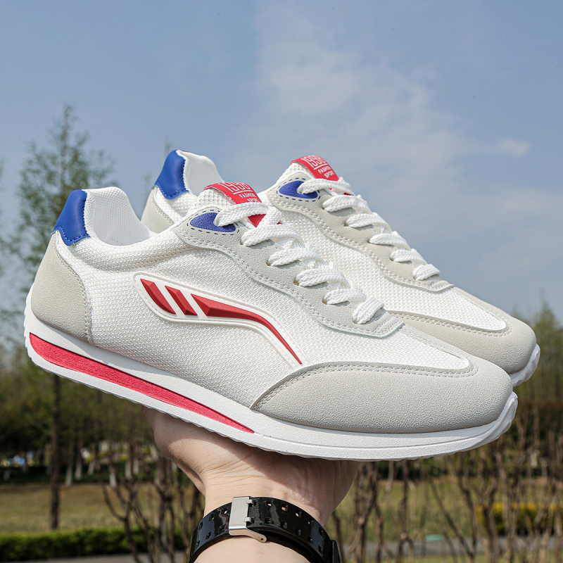 Pantofi sport casual pentru bărbați, din plasă respirabilă, cu șireturi, talpă din cauciuc