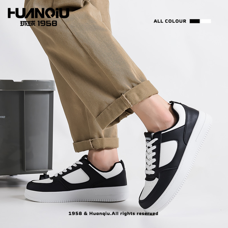 Adidași bărbați – vârf rotund, piele sintetică pe partea superioară, toc mediu 3–5 cm, talpă PVC, branță EVA, încălțăminte casual zilnică