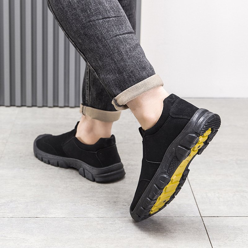 Pantofi de lucru cu partea superioară din piele sintetică, talpă PVC, branț EVA, înălțime joasă 1-3 cm, respirabili și rezistenți la uzură