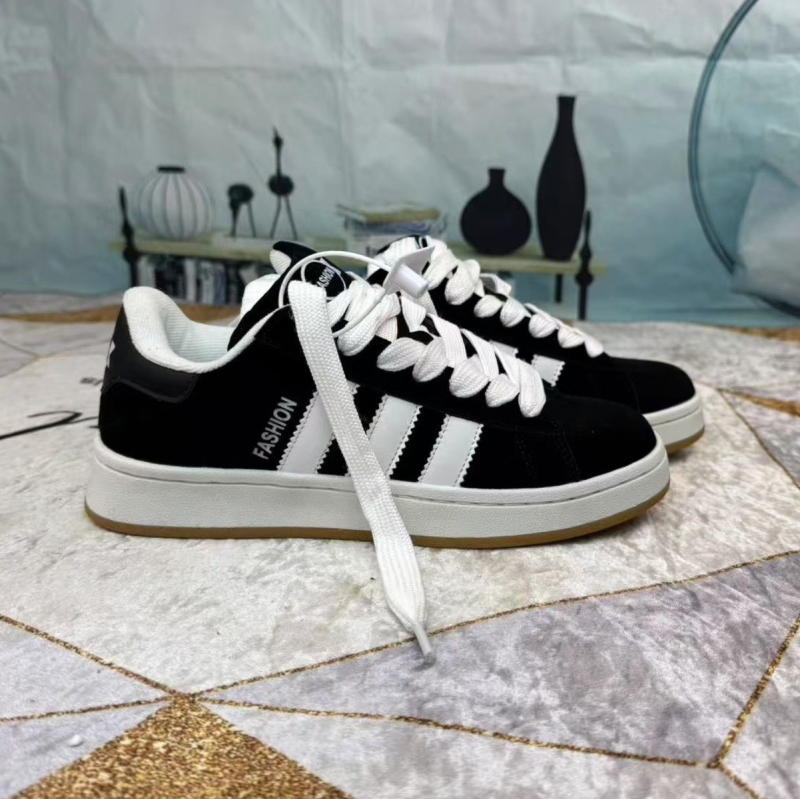 Adidași unisex cu talpă joasă, talpa superioară nubuk, talpă din cauciuc, șireturi