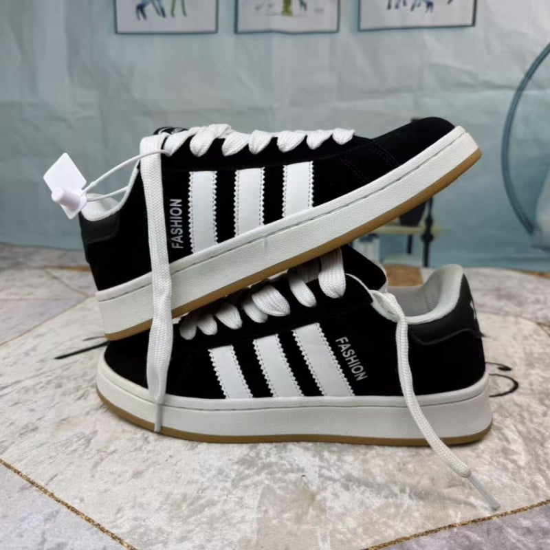 Adidași unisex cu talpă joasă, talpa superioară nubuk, talpă din cauciuc, șireturi