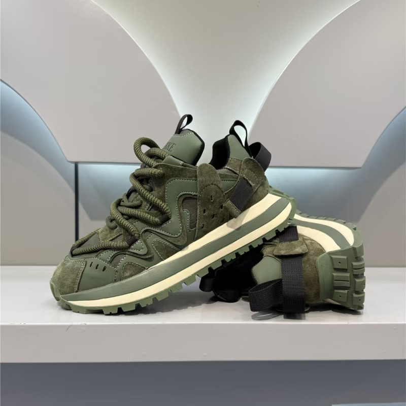 Încălțăminte sport casual pentru bărbați, căptușeală din plasă respirabilă, partea superioară din piele sintetică, talpă PVC turnată prin injecție, închidere cu șireturi