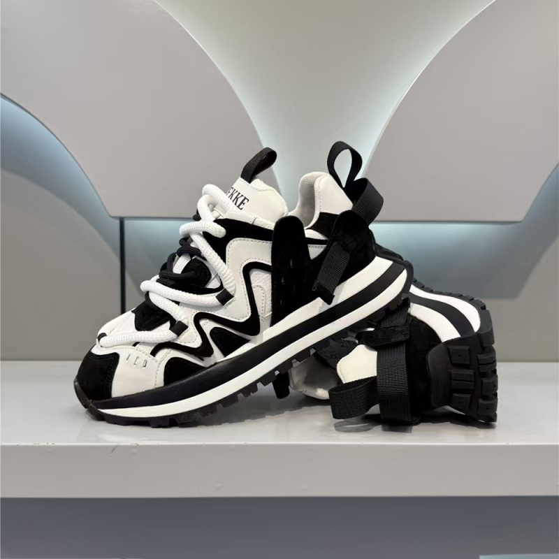 Încălțăminte sport casual pentru bărbați, căptușeală din plasă respirabilă, partea superioară din piele sintetică, talpă PVC turnată prin injecție, închidere cu șireturi