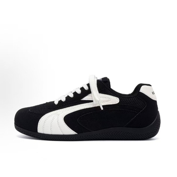 Loafers unisex - partea superioară din plasă, închidere cu șireturi, vârf rotund, talpă PVC, profil redus