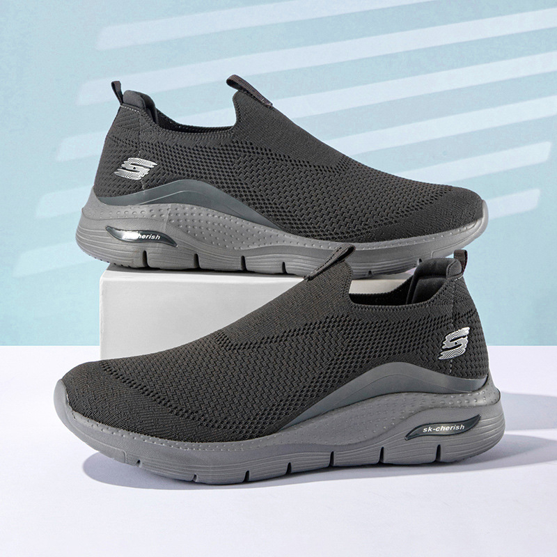 Muške Slip-On Lagane Sportske Tenisice s Mrežastim Gornjim Dijelom (PU Uložak, Gumena Đona, Niski Gornji Dio)