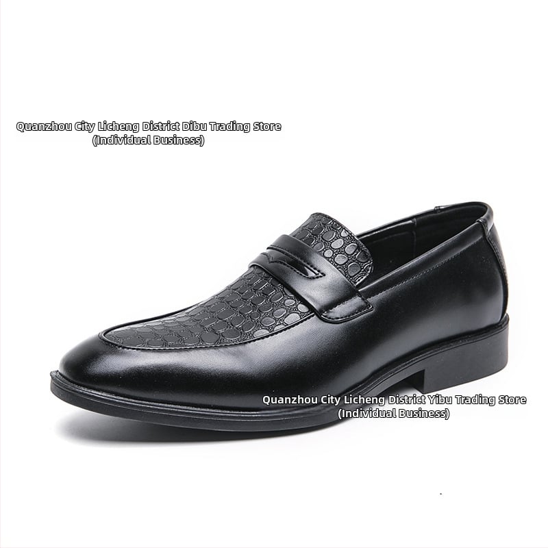 Vyriski PU viršutiniai slip-on loaferiai, gumine padas, vasara 2025, verslo kasdienybė