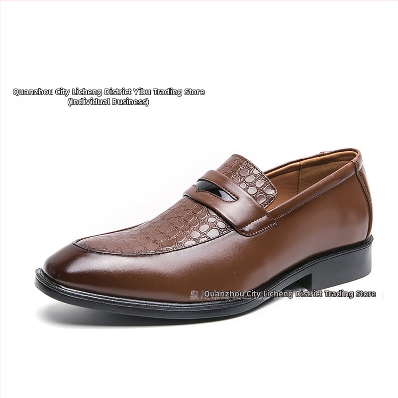 Vyriski PU viršutiniai slip-on loaferiai, gumine padas, vasara 2025, verslo kasdienybė