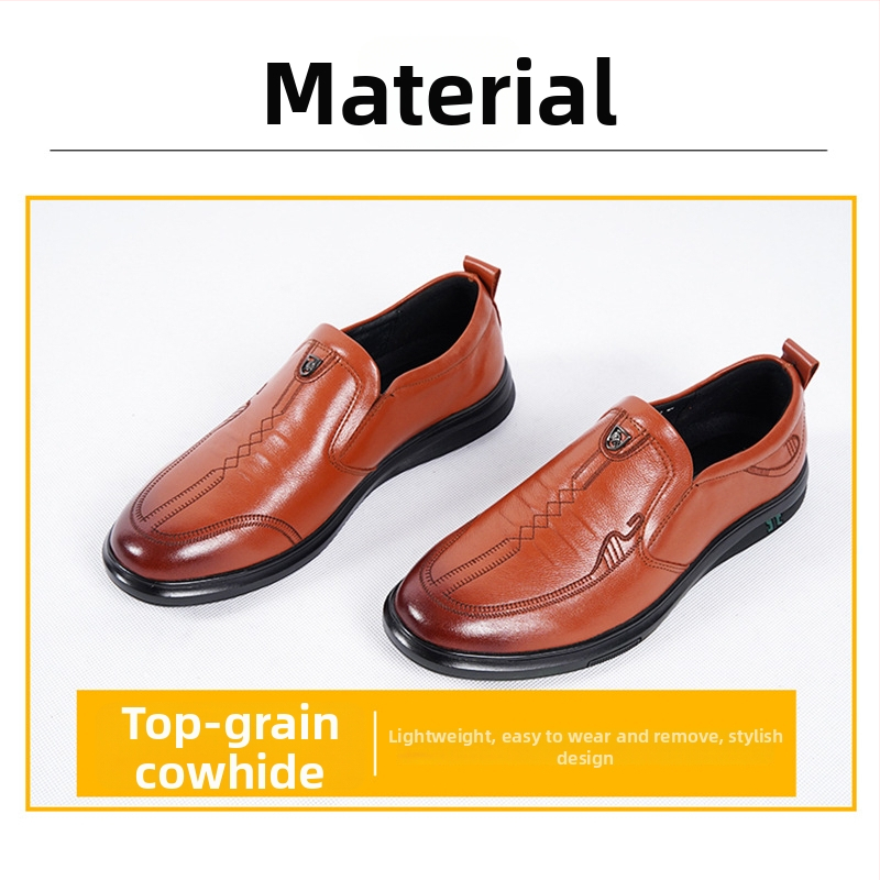 Vīriešu ādas kurpes, pirmās kārtas liellopa āda, iekšējā odere no pirmās kārtas cūku ādas, gumijas zole, apaļš purns, zems augšējais dizains, minimālais stils