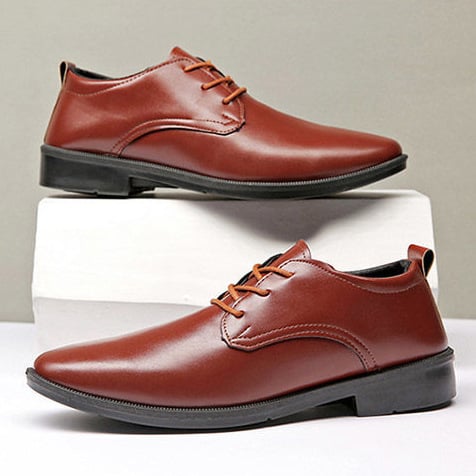 Vyriniai oficialūs batai, PU viršus, plastikinė padas, raišteliai, kvėpuojantys, atsparūs vandeniui, atsparūs dėvėjimui – kasdieniam, biurui ar vestuvėms