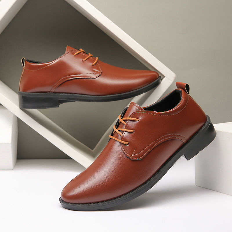 Vyriniai oficialūs batai, PU viršus, plastikinė padas, raišteliai, kvėpuojantys, atsparūs vandeniui, atsparūs dėvėjimui – kasdieniam, biurui ar vestuvėms