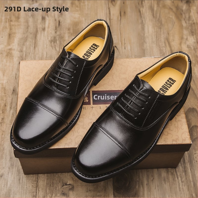 Vyriniai odiniai bateliai verslui, viršutinė dalis iš natūralios odos, gumos padas, apvali nosis, žemas kulnas