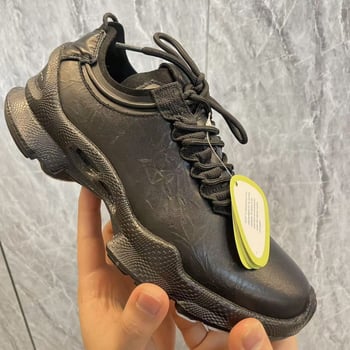 Unisex ādas ikdienas sporta apavi – ādas augšdaļa no pirmās kārtas, gumijas zole, zems papēdis 1–3 cm, retro stils, ūdensnoturīgi