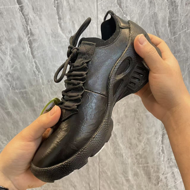 Unisex ādas ikdienas sporta apavi – ādas augšdaļa no pirmās kārtas, gumijas zole, zems papēdis 1–3 cm, retro stils, ūdensnoturīgi