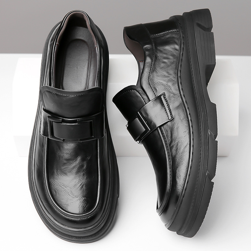 Muške kožne slip-on loaferice, dvostruki sloj kravlje kože, gumeni potplat, šiljat vrh, niski gležanj, prozračne