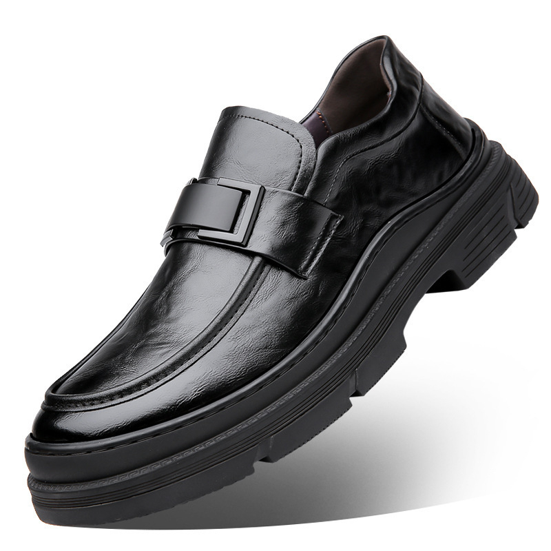 Muške kožne slip-on loaferice, dvostruki sloj kravlje kože, gumeni potplat, šiljat vrh, niski gležanj, prozračne