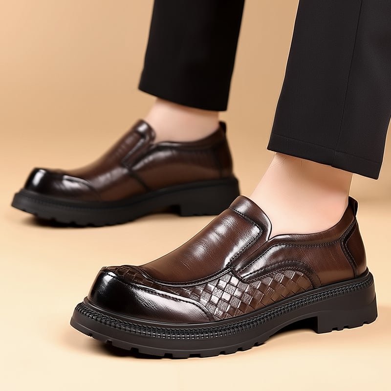 Muške mokasine s debelim potplatom – Tide hunter, gornji dio od mikrovlaknaste kože, gumena potplata, okrugli vrh, niski gležanj, dišuće i protuklizne